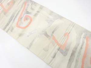 未使用品　抽象模様織り出し　袋帯